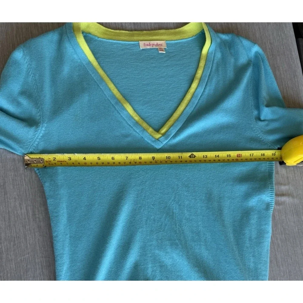 Lot 2 Fresh Produce Womens V Neck Tunic Sweater Size L Casual Comfort Lightweigh - Picture 8 of 16